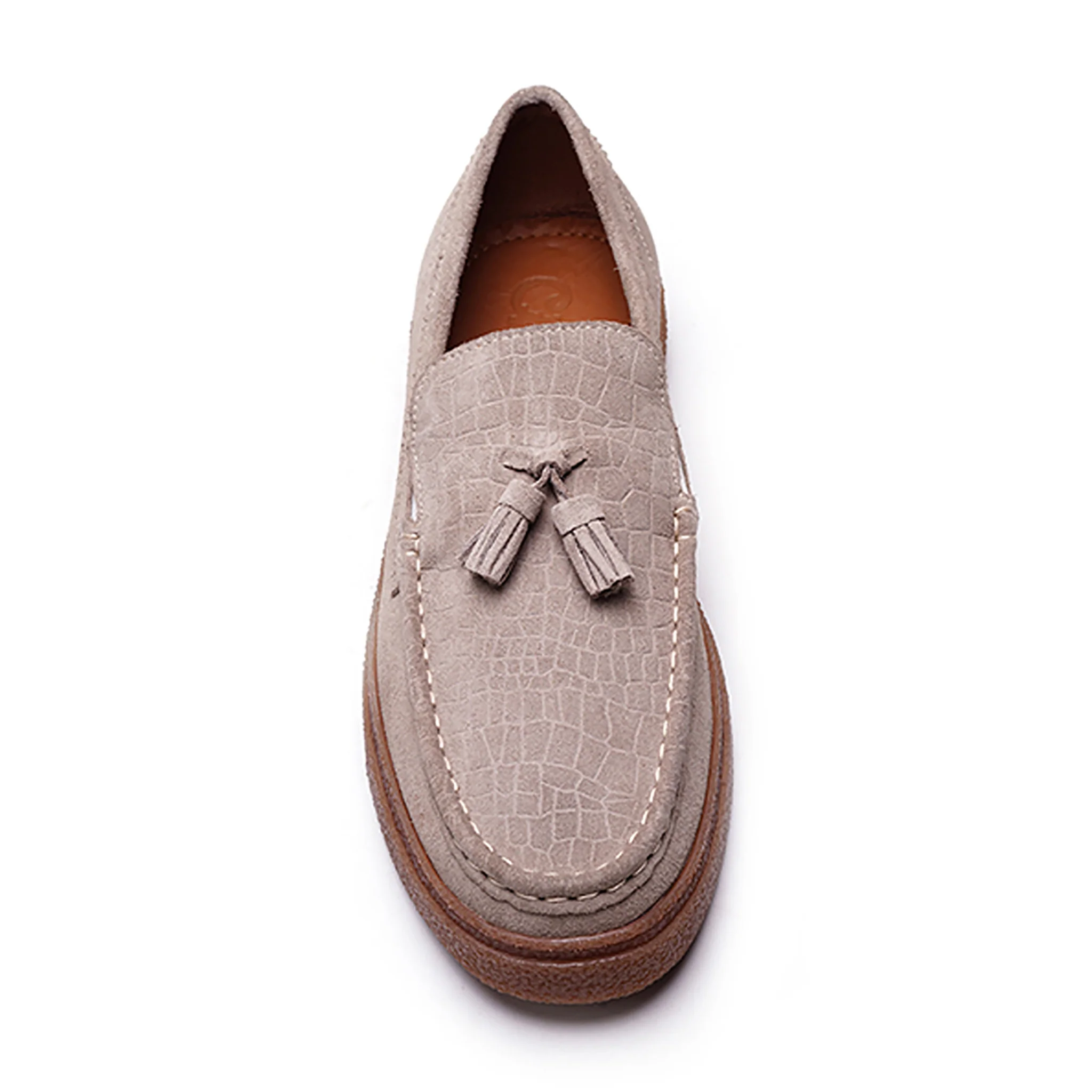 Baez Tassel Sneaker // Earth Grey Suede - Image 3
