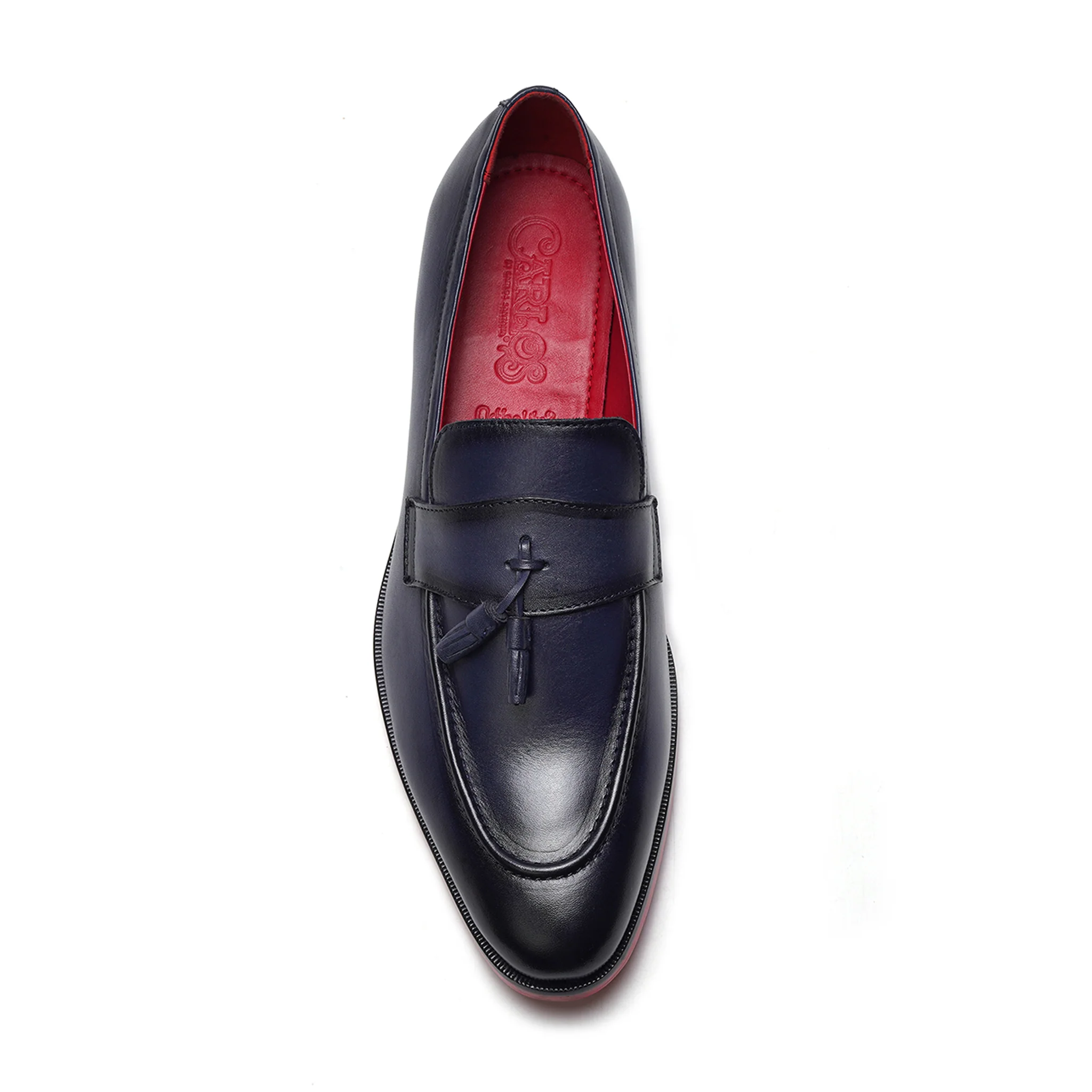 Encore Tassel Loafer // Navy Blue Leather - Image 3