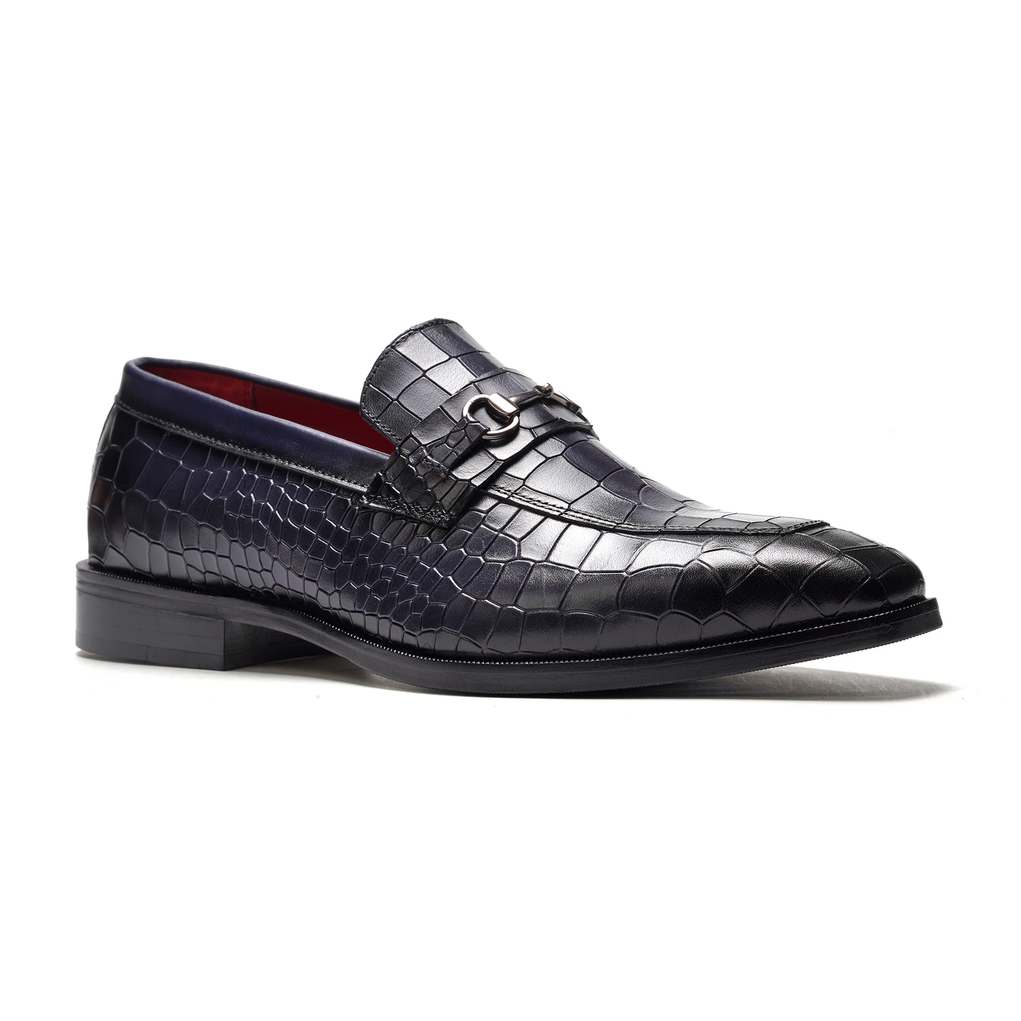 Havana Bit Loafer // Navy Croco - Image 2