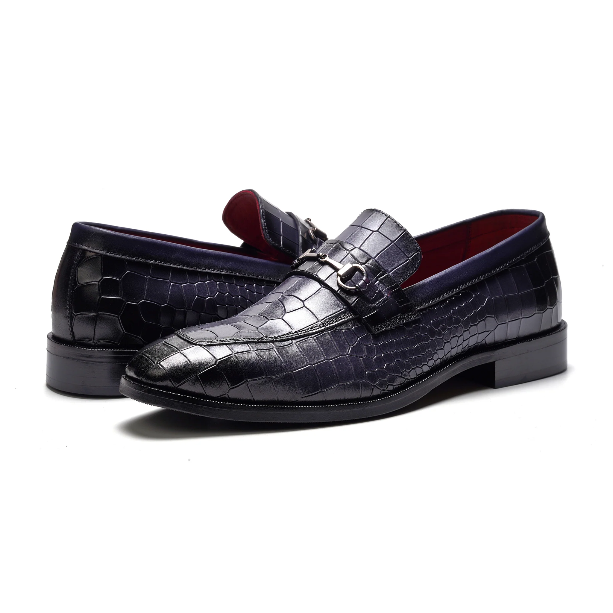 Havana Bit Loafer // Navy Croco - Image 6