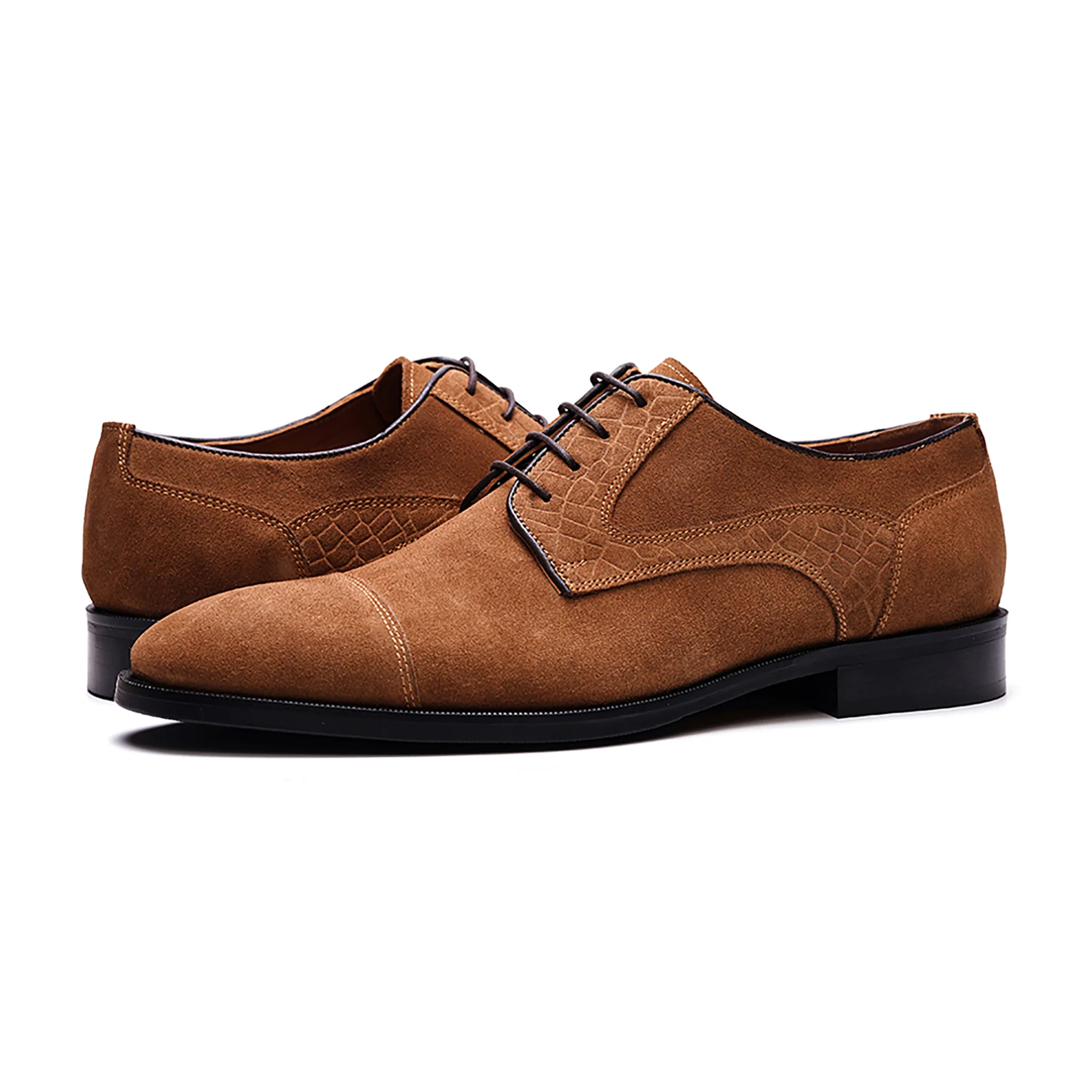 Havens Cap-toe Derby // Tobacco Brown Suede - Image 6