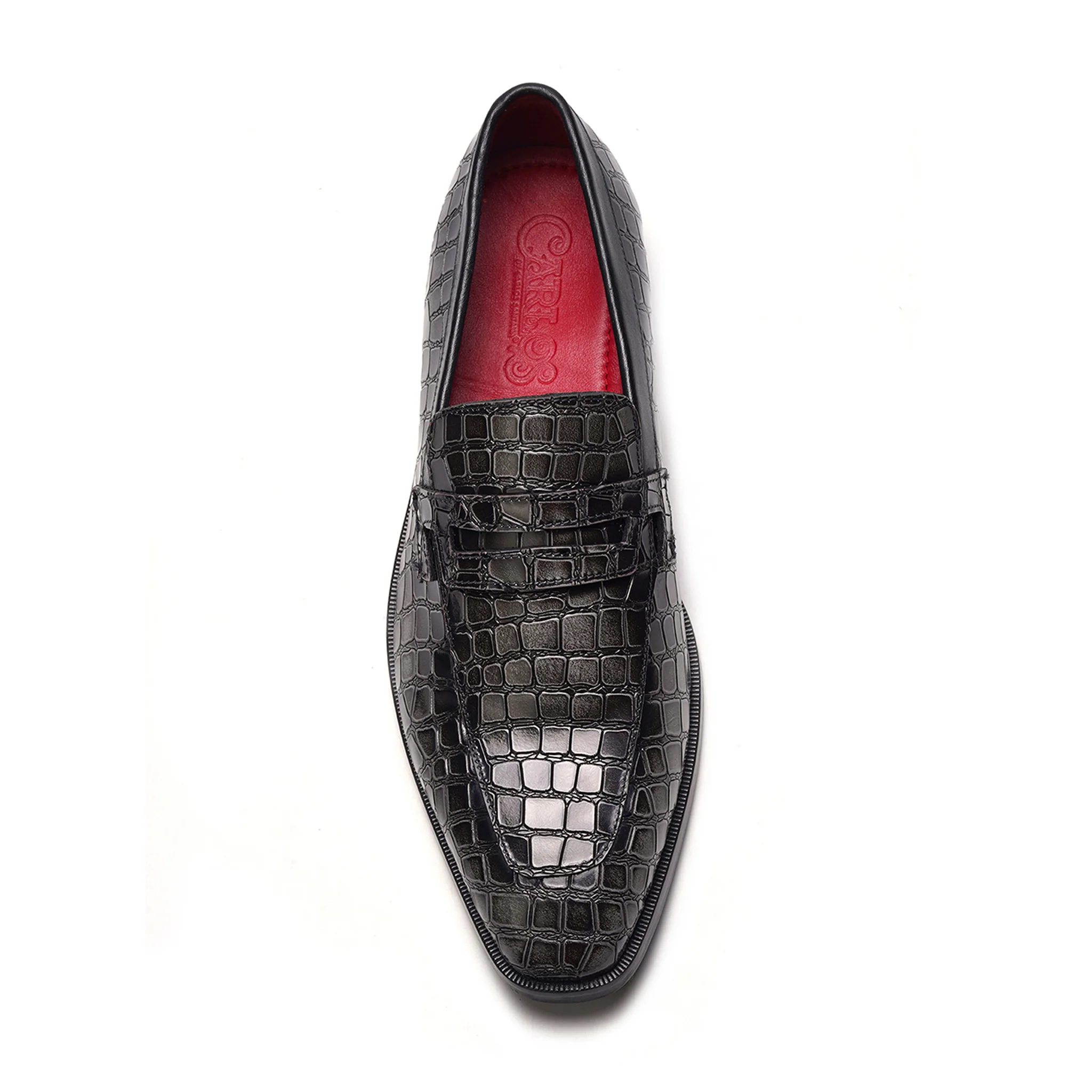 Nocturne Penny Loafer // Grey Croco - Image 3