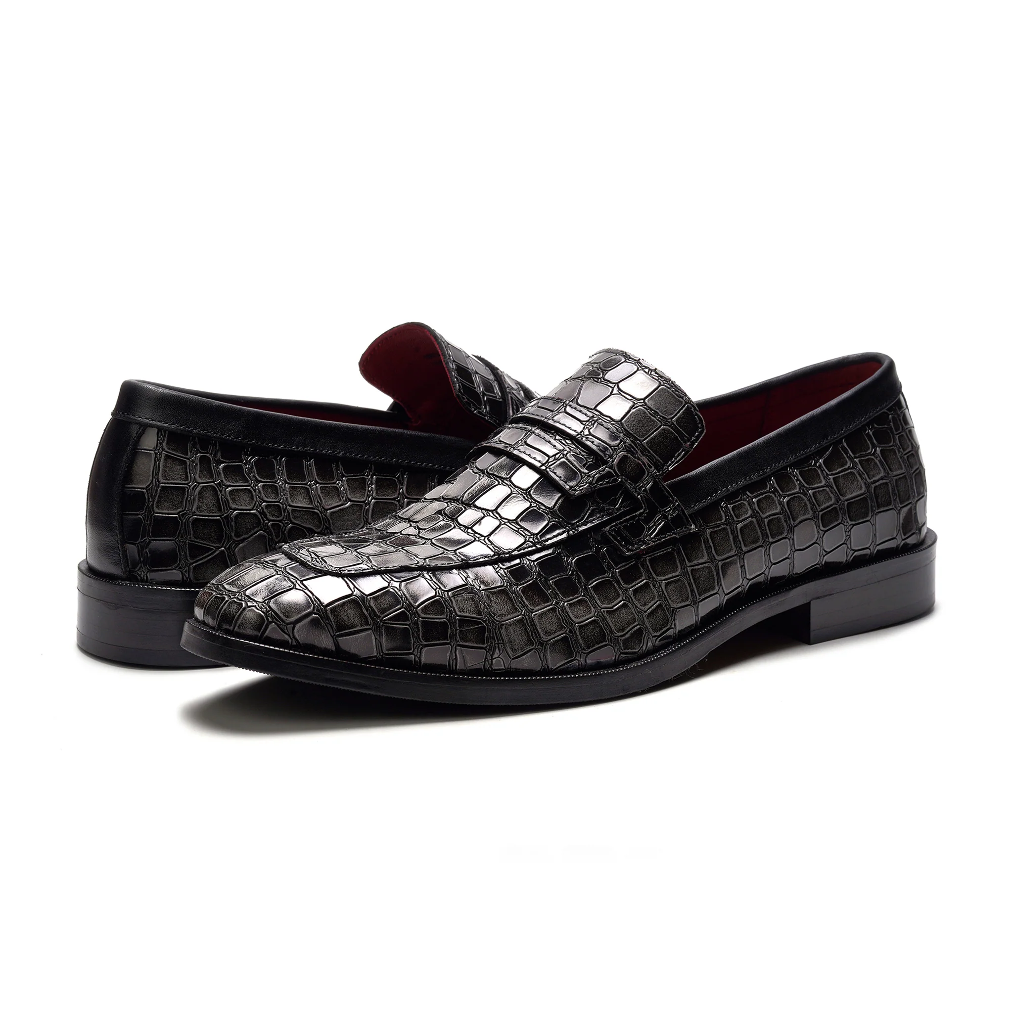Nocturne Penny Loafer // Grey Croco - Image 6
