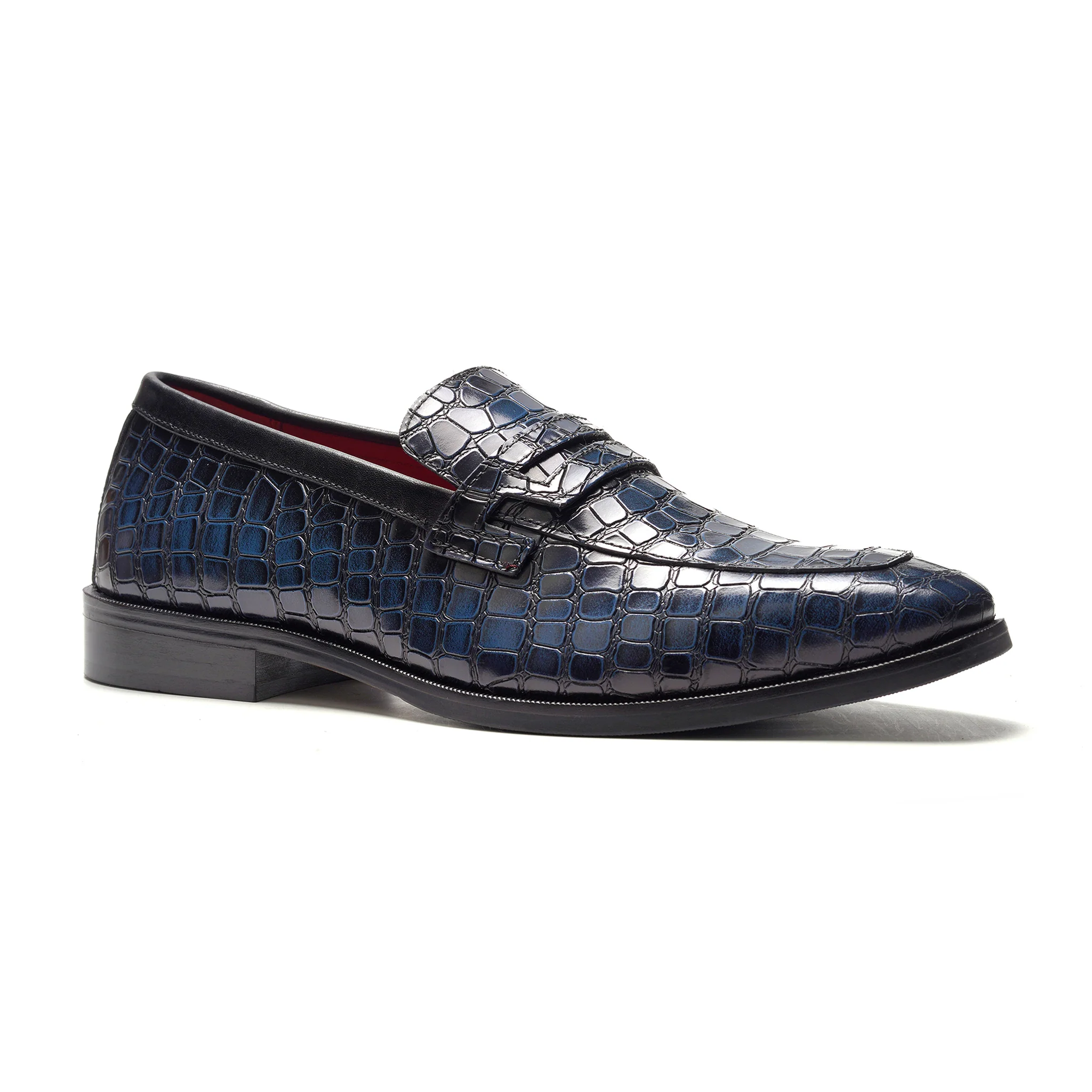 Nocturne Penny Loafer // Navy Croco - Image 2