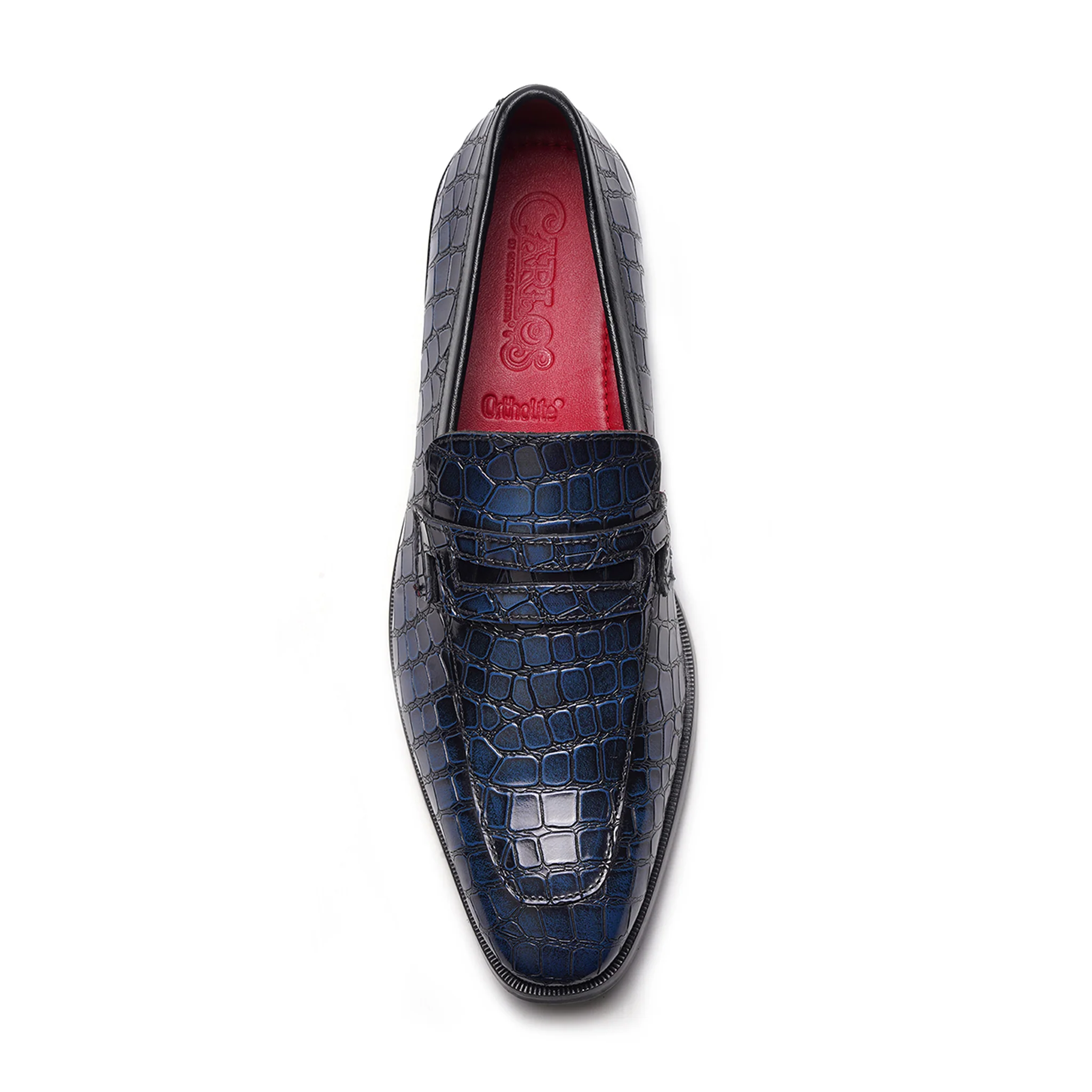 Nocturne Penny Loafer // Navy Croco - Image 3