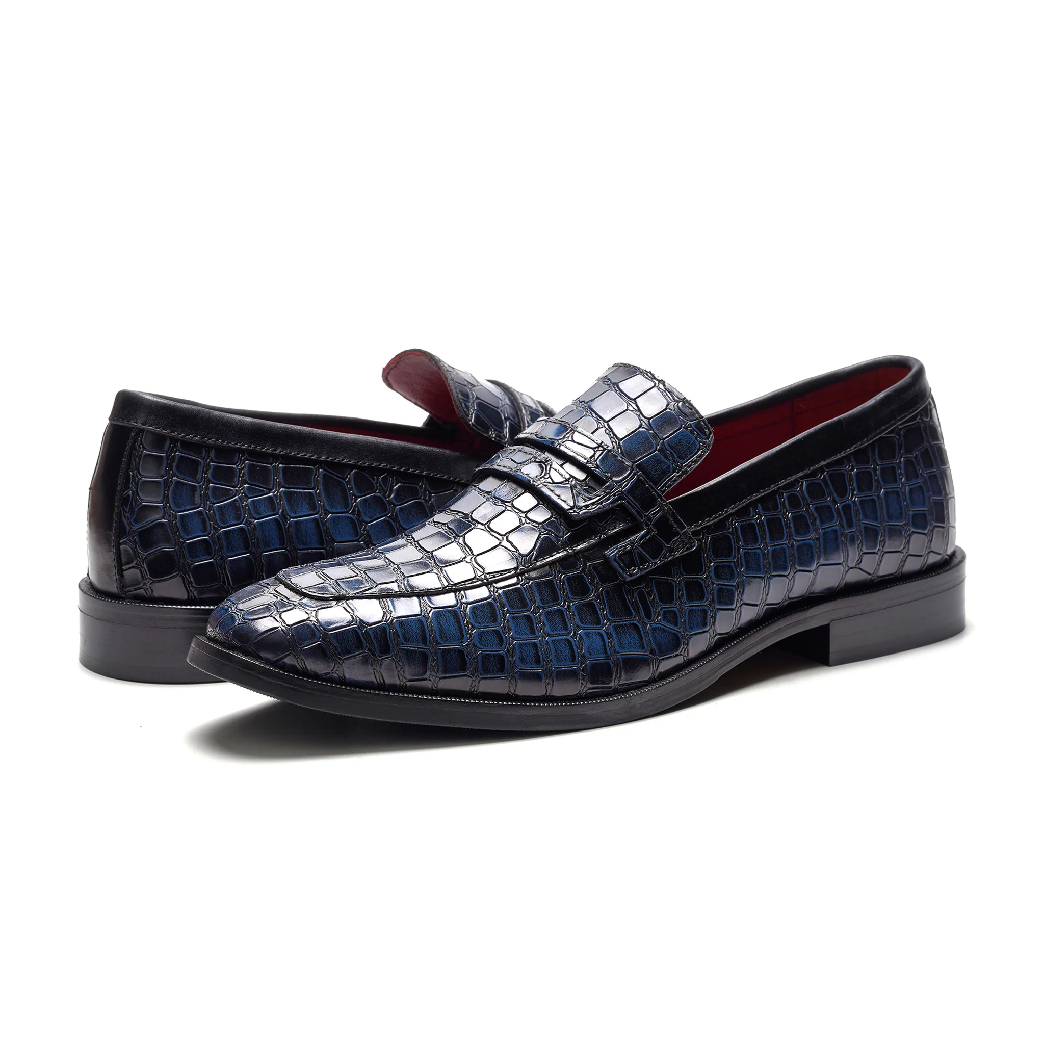 Nocturne Penny Loafer // Navy Croco - Image 6