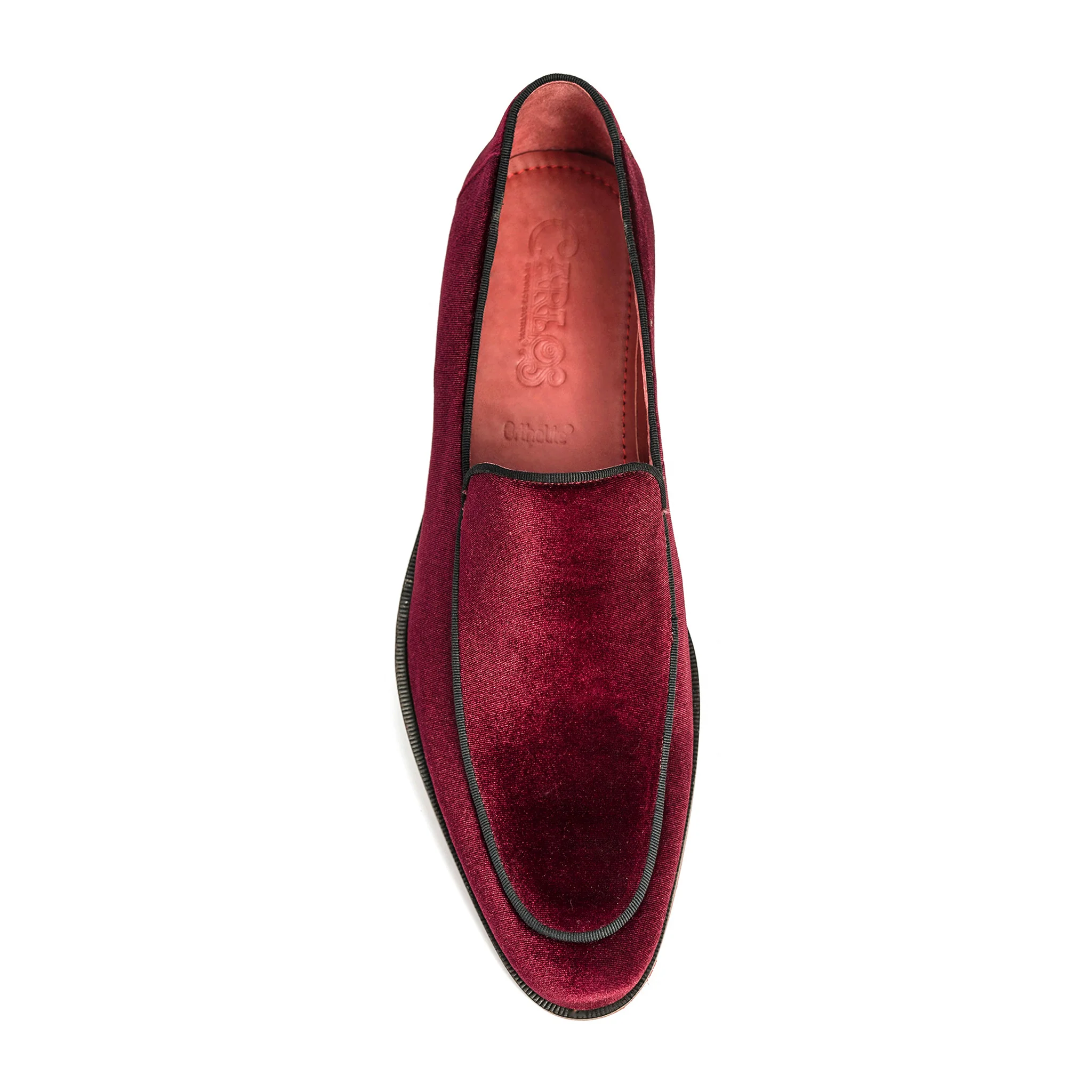 Prince Velvet Loafer // Red - Image 3