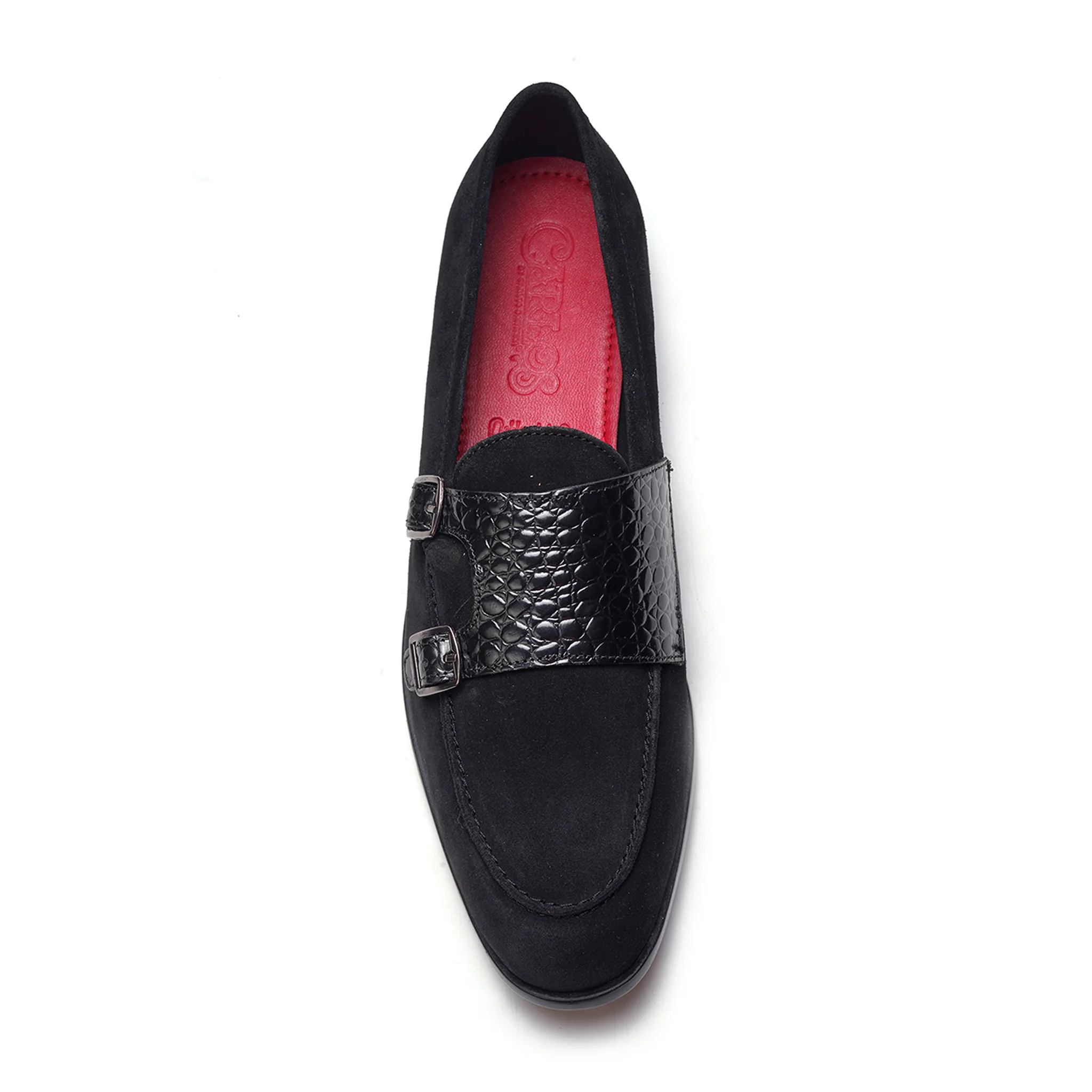 Virtuoso Double Monk Loafer // Black Croco - Image 3