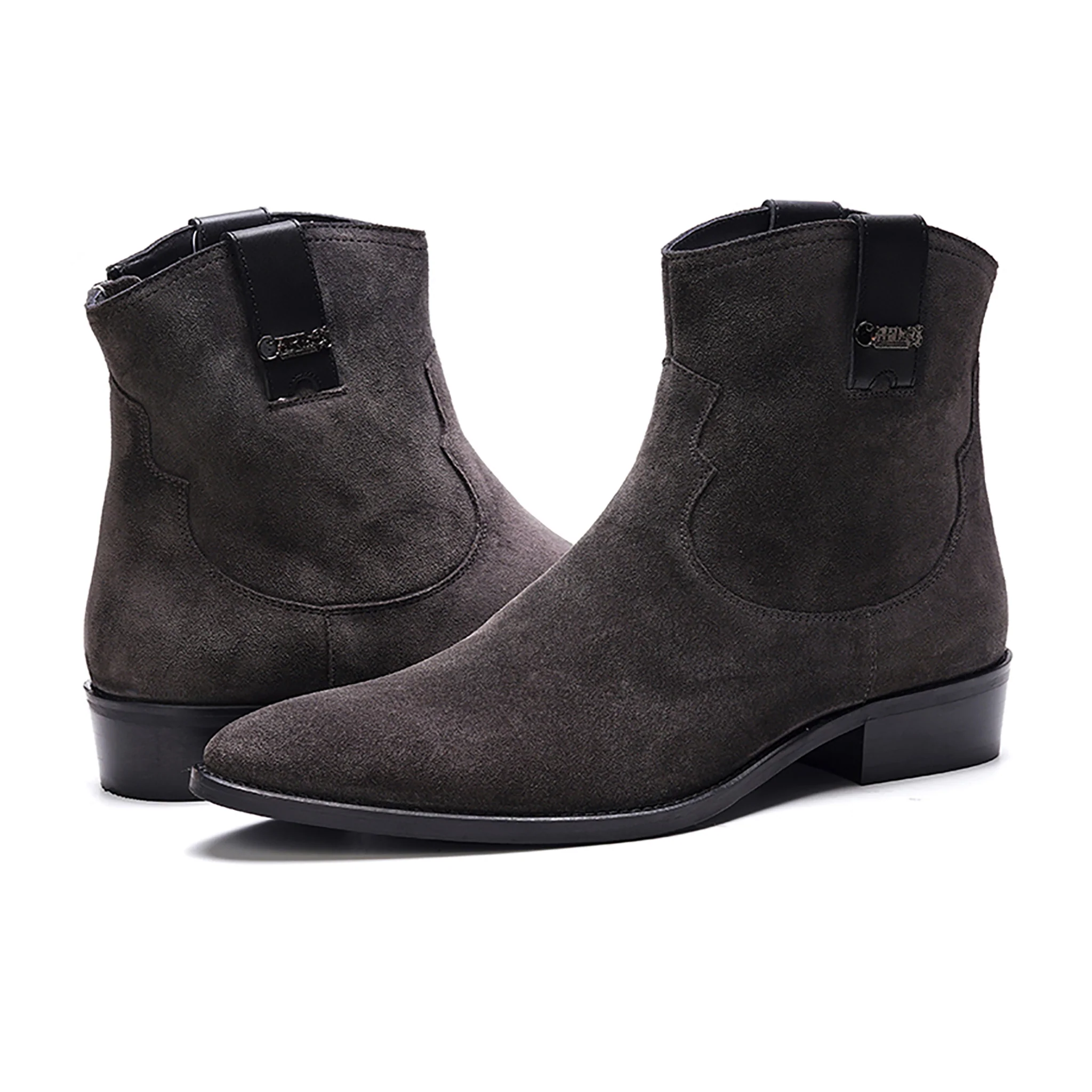 Zappa Cowboy Boot // Ash Grey Suede - Image 6