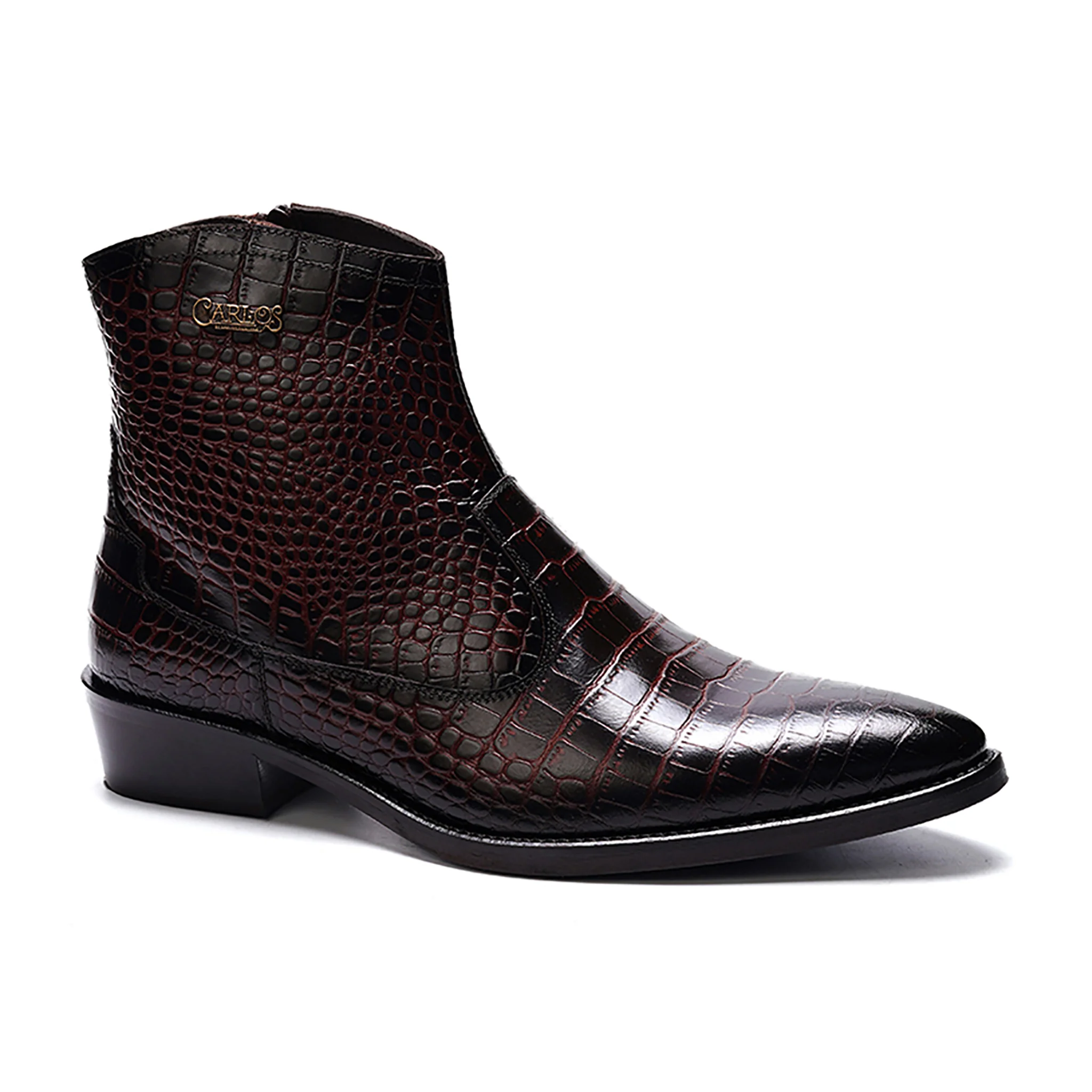 Zappa Cowboy Boot // Croco Brown Leather - Image 2