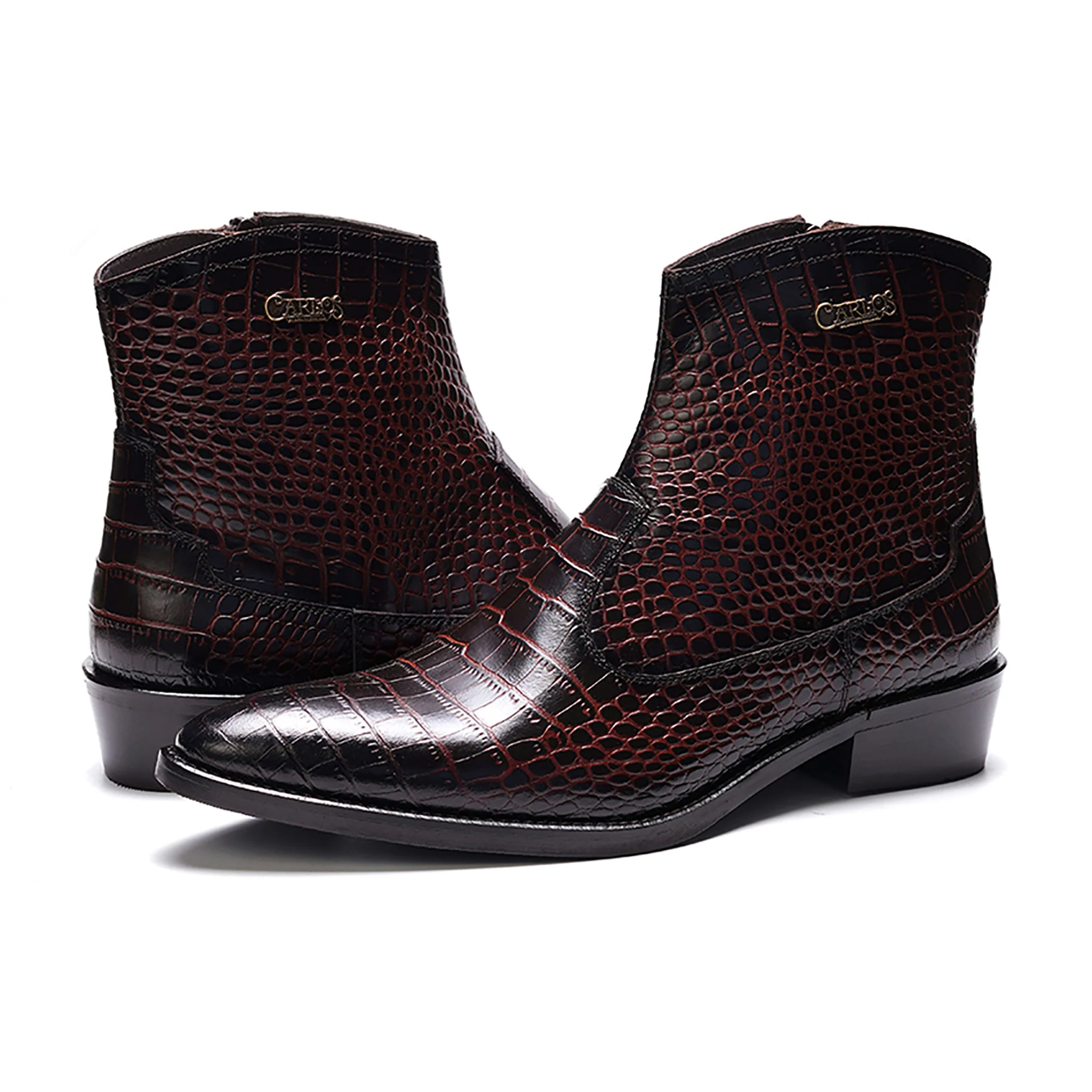 Zappa Cowboy Boot // Croco Brown Leather - Image 6